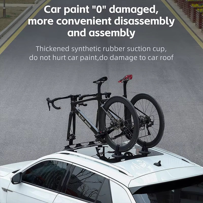 Support de vélo pour voiture WEST BIKING – Fixation par ventouses pour toit