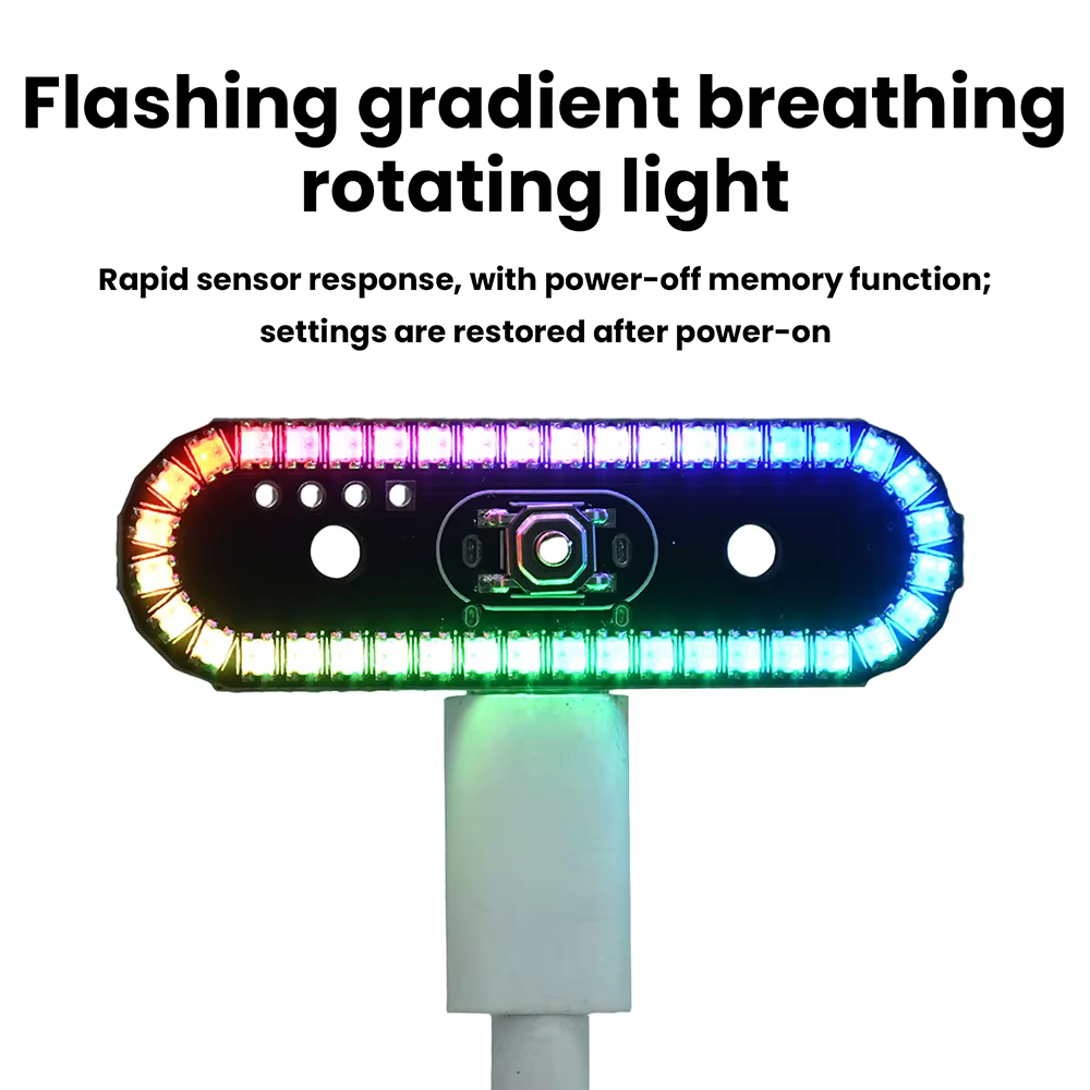 Feu arrière LED sans fil à 8 modes, multicolore, avec effet de défilement, clignotant, dégradé, respirant et rotatif, pour véhicules RC, avions et drones