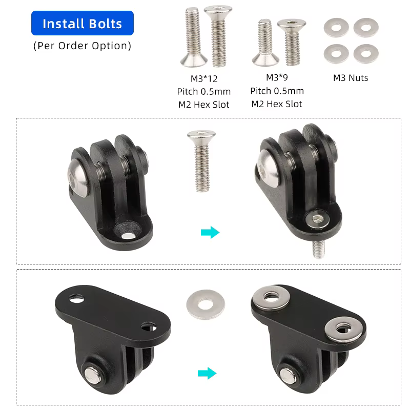 Adaptateurs de montage d'ordinateur de vélo en aluminium pour Garmin Edge Bryton