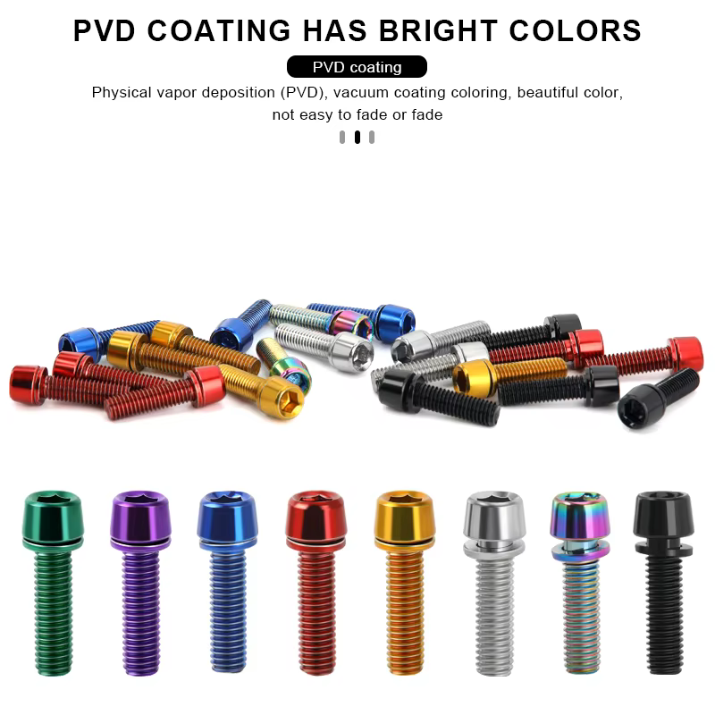 Boulon de tige de vélo coloré M5 * 18mm