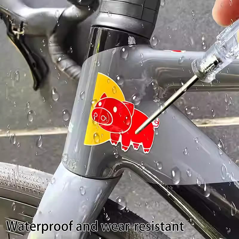 Autocollants amusants pour Tube de tête de vélo