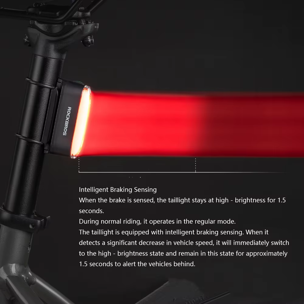Feux de vélo feu arrière à Induction lampe d'avertissement