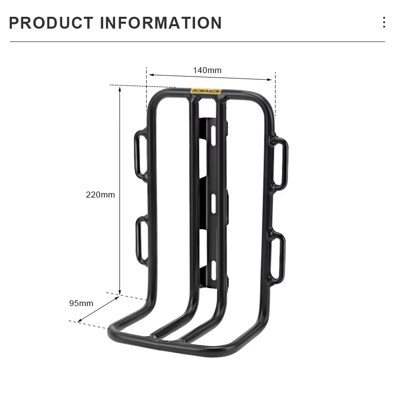 Étagère de fourche avant de vélo en alliage d'aluminium