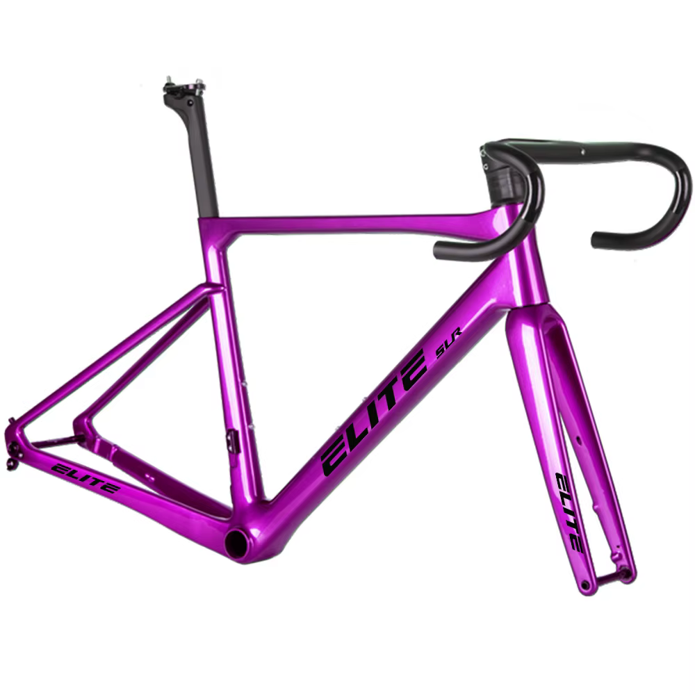 ELITE cadre de vélo de route carbone 47/49/51/54/56cm T47 frein à disque Ultra léger tige de selle pièces de cyclisme
