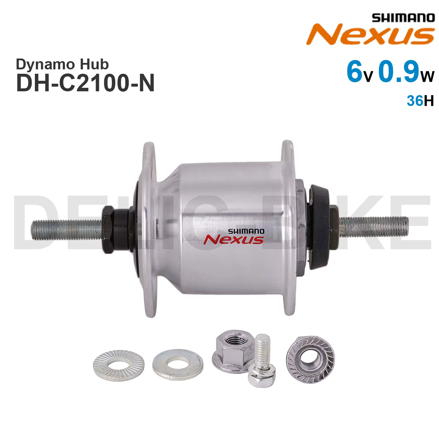 SHIMANO NEXUS-Hub Dynamo 6V 0.9W DH-C2100-N 36H feu avant LP-X101 6V 0.9W pièces d'origine