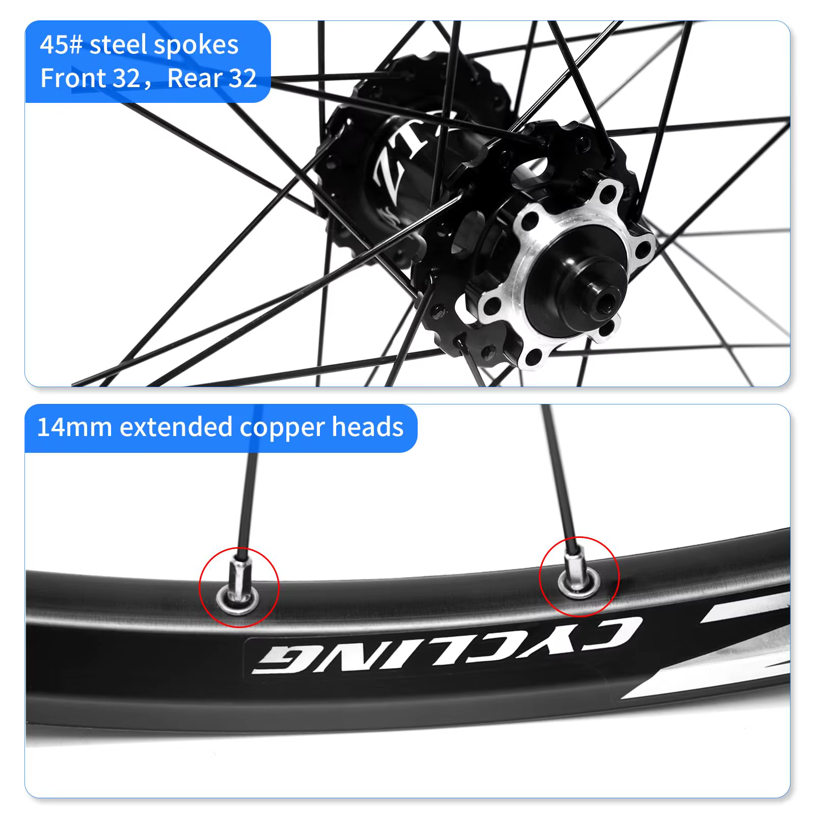 Paire de roues de vélo de montagne