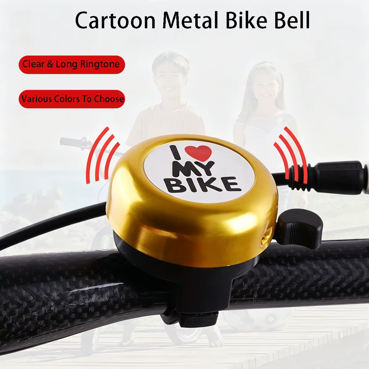 Sonnette de vélo mignonne et sonore pour vélos de balance et VTT - Pièces de cyclisme