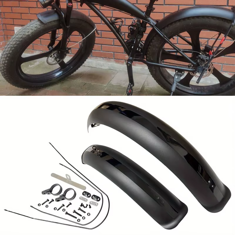 2 pièces/paquet garde-boue de vélo avant arrière ensemble de composants pour VTT voyage en plein air Orange