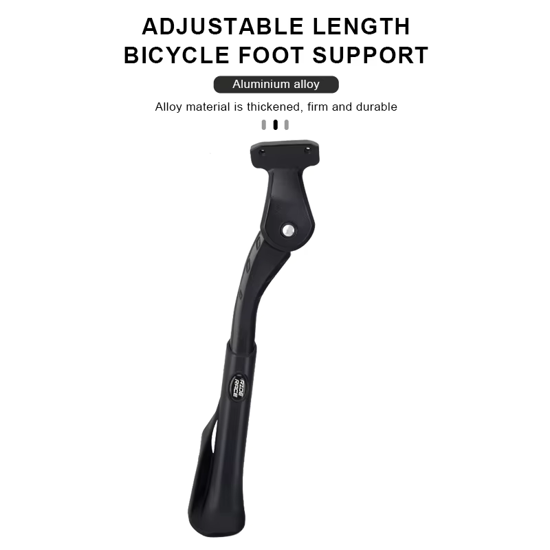 RIDERACE Béquille latérale réglable en aluminium pour VTT et vélo de route