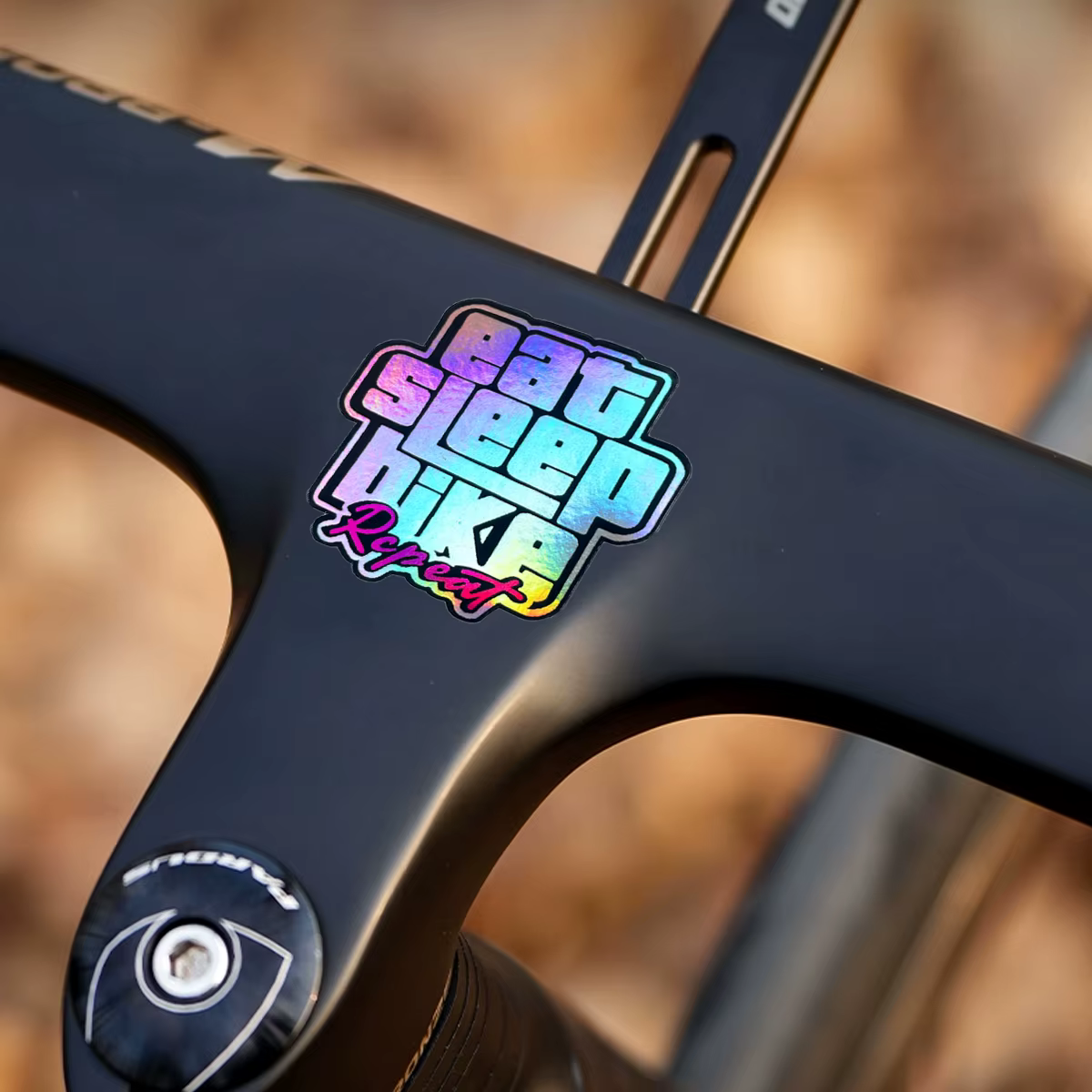 "manger dormir vélo" Autocollants de vélo personnalisés