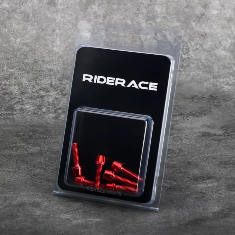 6 pièces/ensemble vis de guidon de vélo en acier inoxydable coloré plaqué titane M5 * 18MM vtt