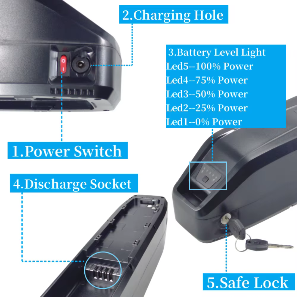 Batterie de vélo électrique Duotts C29 Duotts C29 PRO 48V 15ah 14.5ah 13ah 16ah 17.5ah pour Duotts C29 Duotts C29 PRO
