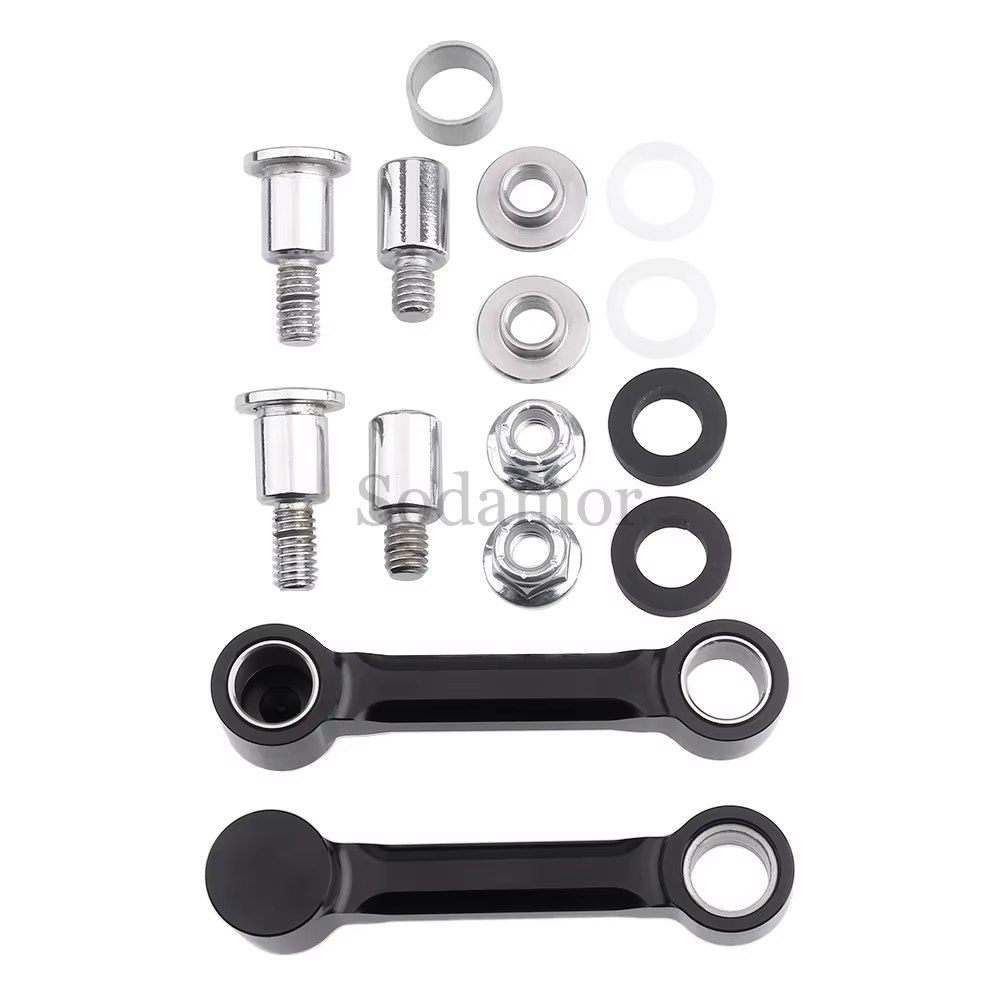 Support de montage de garde-boue avant en aluminium noir/Chrome