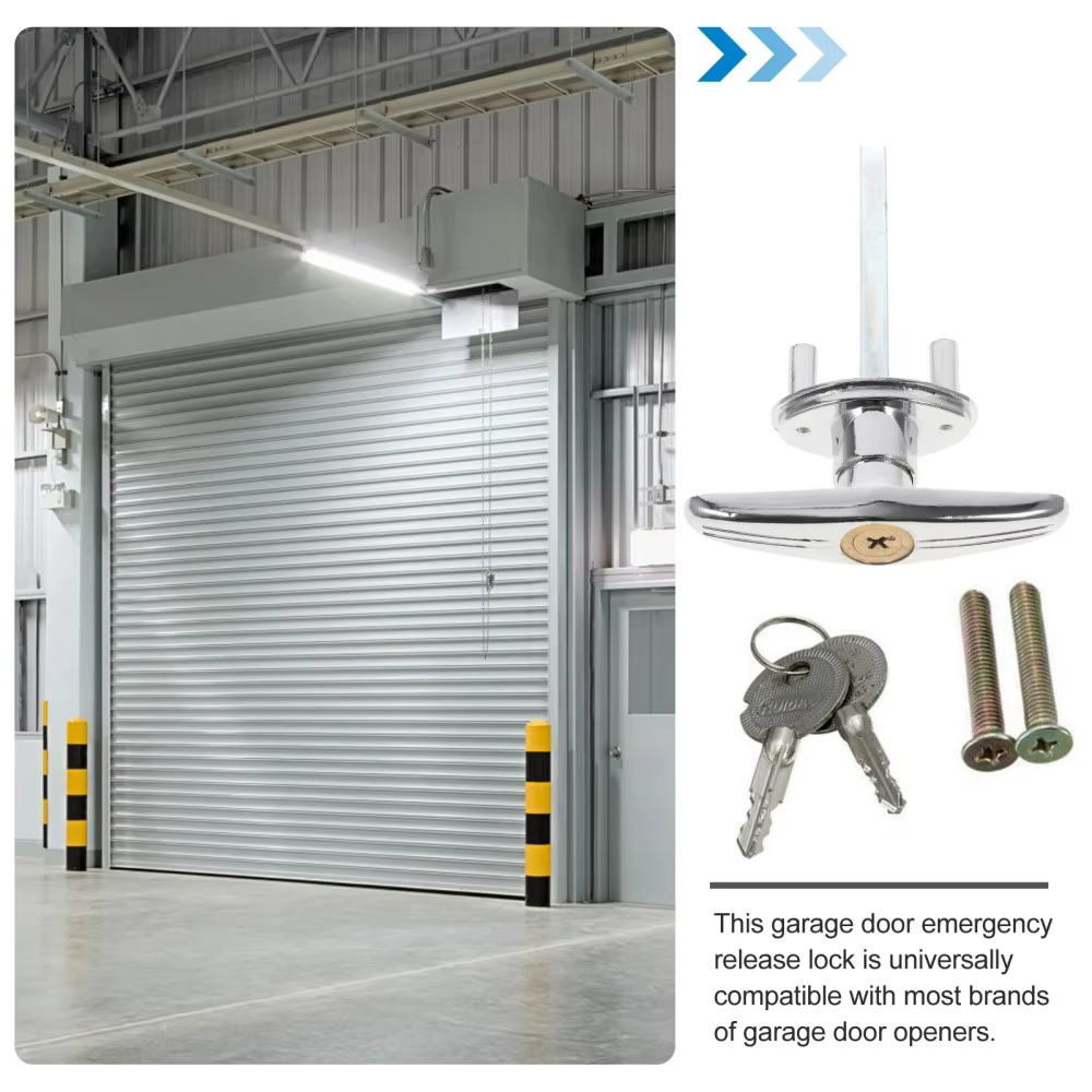 Pièces de porte de garage, Serrures de volet roulant, Accessoires de porte de garage, Serrure d'urgence à tirette, Serrure à tirette à âme en acier
