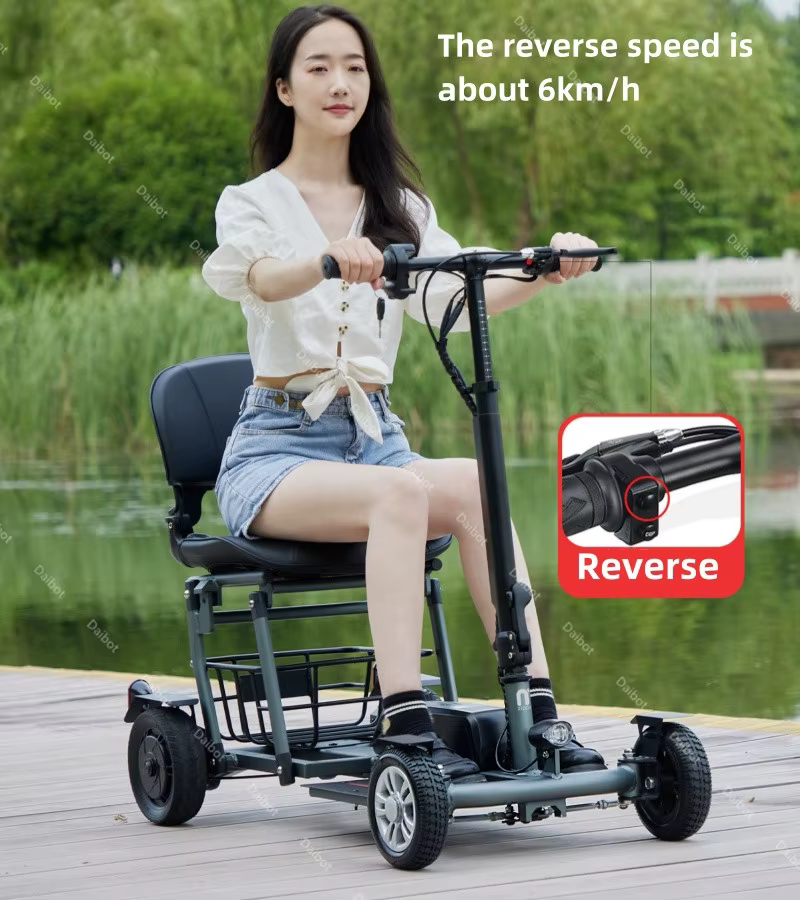 300W 36V 4 roues Scooters de mobilité pour handicapés pliable léger tout-Terrain gamme 32km Scooter électrique batterie amovible
