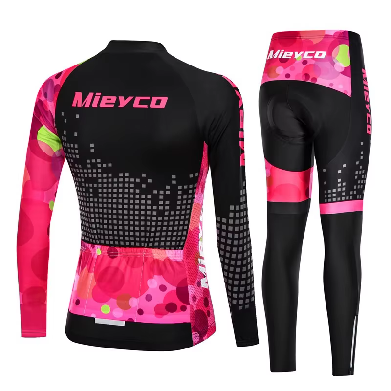 Ensemble de cyclisme pour femme : Maillot et pantalon longs pour VTT – Vêtements de sport