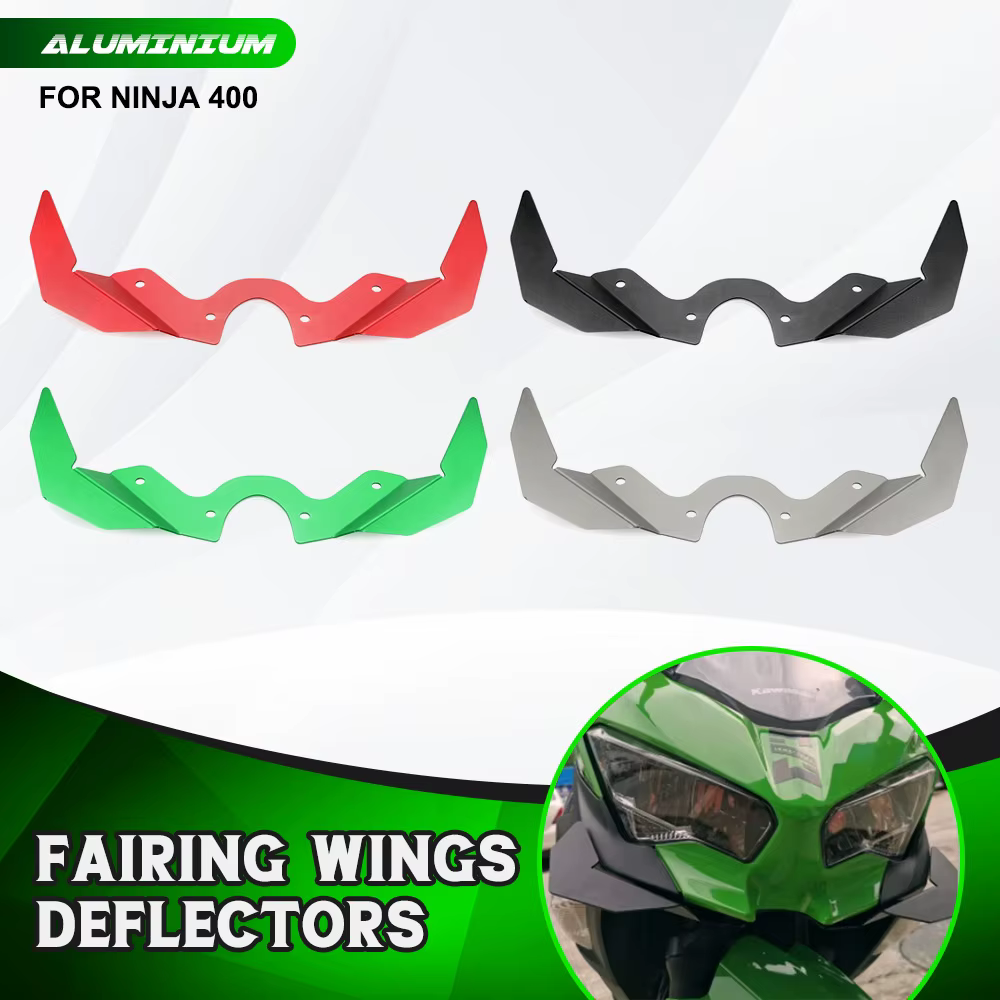 Accessoires pour KAWASAKI Ninja 400 : Ailerons avant, extensions de bec et de nez, et carénage aérodynamique pour Ninja400