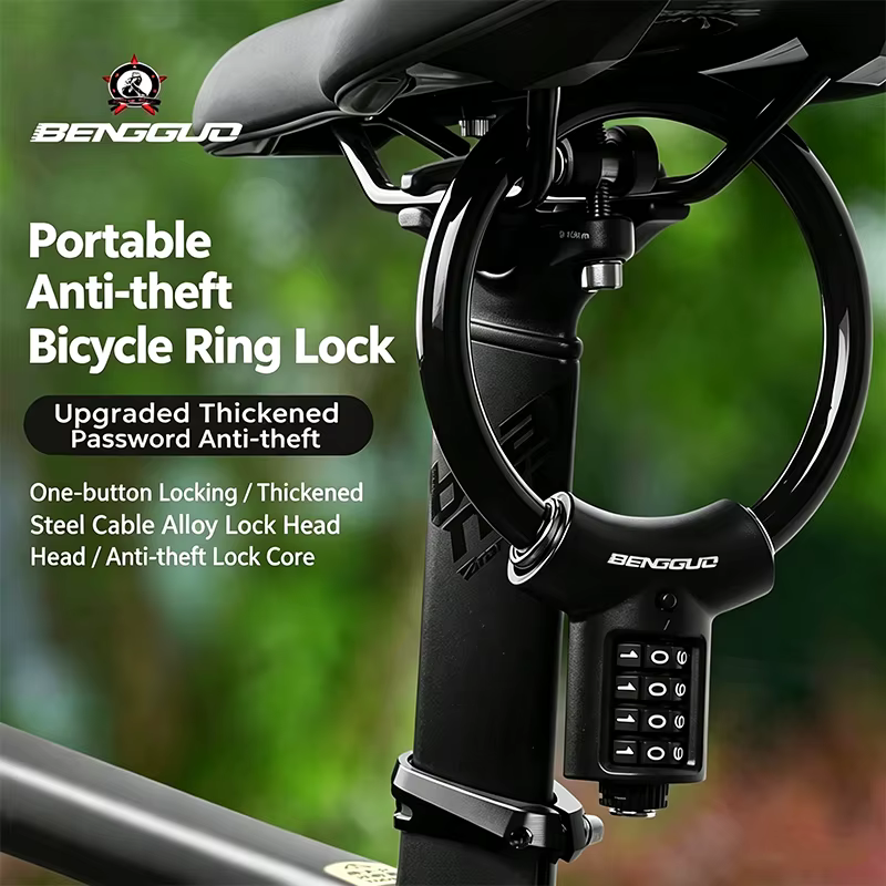Antivol à combinaison 4 chiffres pour vélo - Cadenas universel robuste pour VTT/trottinette/moto - Protection