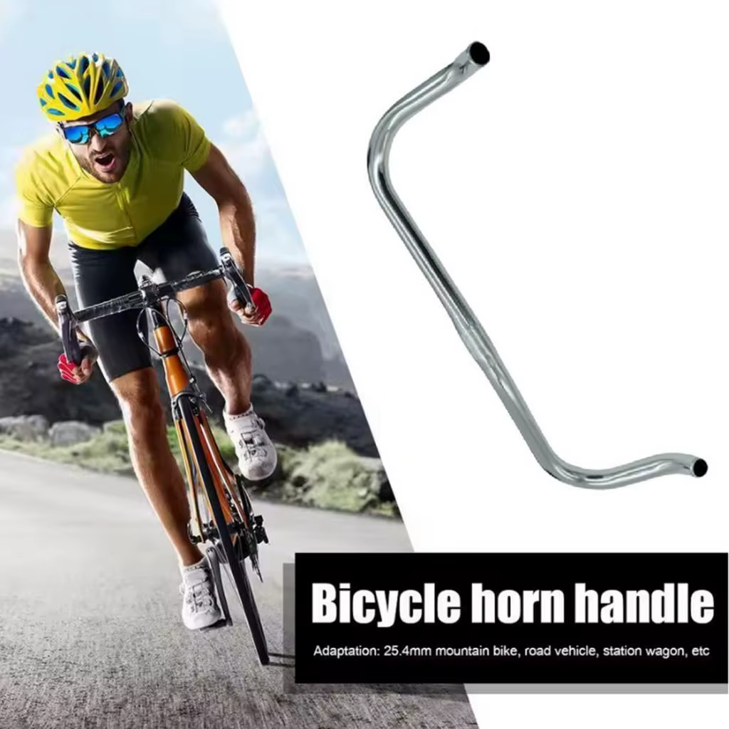 Guidon de vélo de route de 420mm, barre courbée, barre de bullhorn, accessoires de cyclisme, tige en alliage d'aluminium