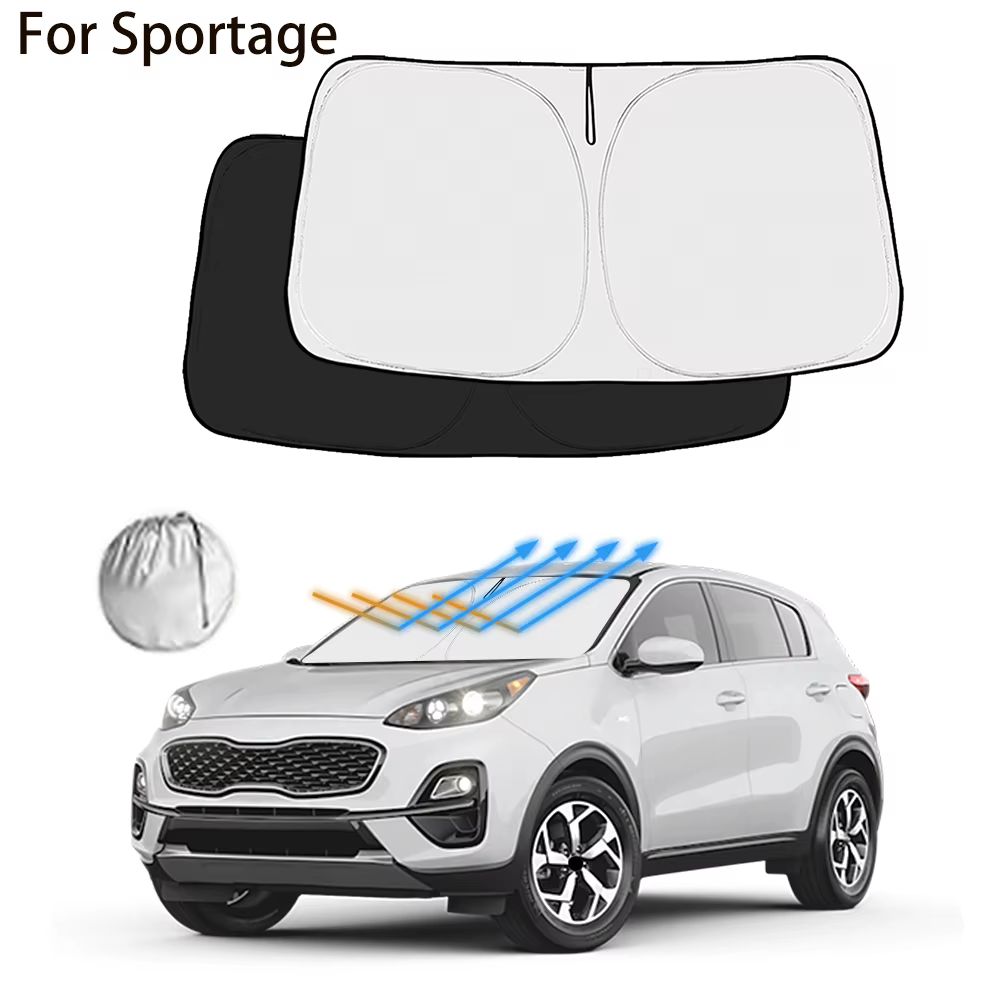 Pare-soleil pour pare-brise, pour Kia Sportage 2017-2021 2022, protection UV pour fenêtre avant, visière pare-soleil, accessoire intérieur de véhicule