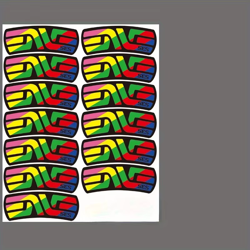 1SET d'autocollants « Logo SES » - Design rouge audacieux pour vélos et ordinateurs portables | Équipement pour les