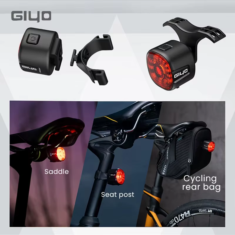 Feu arrière intelligent de vélo Giyo avec freinage intégré