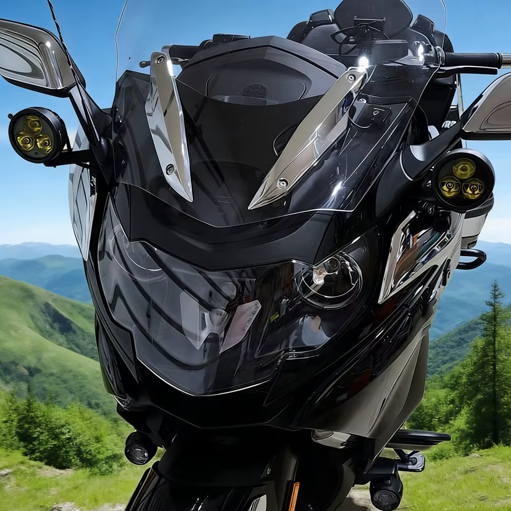 Support de fixation en aluminium pour éclairage auxiliaire de moto