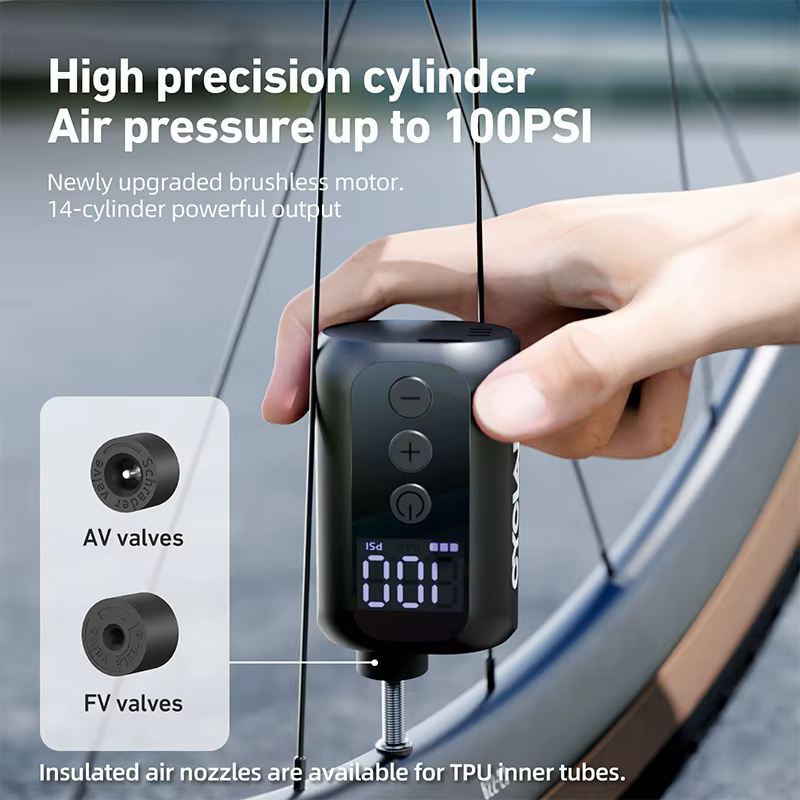 CYCLAMI 100 PSI Haute Pression Avec Écran Mini Pompe Portable Pocket Bike