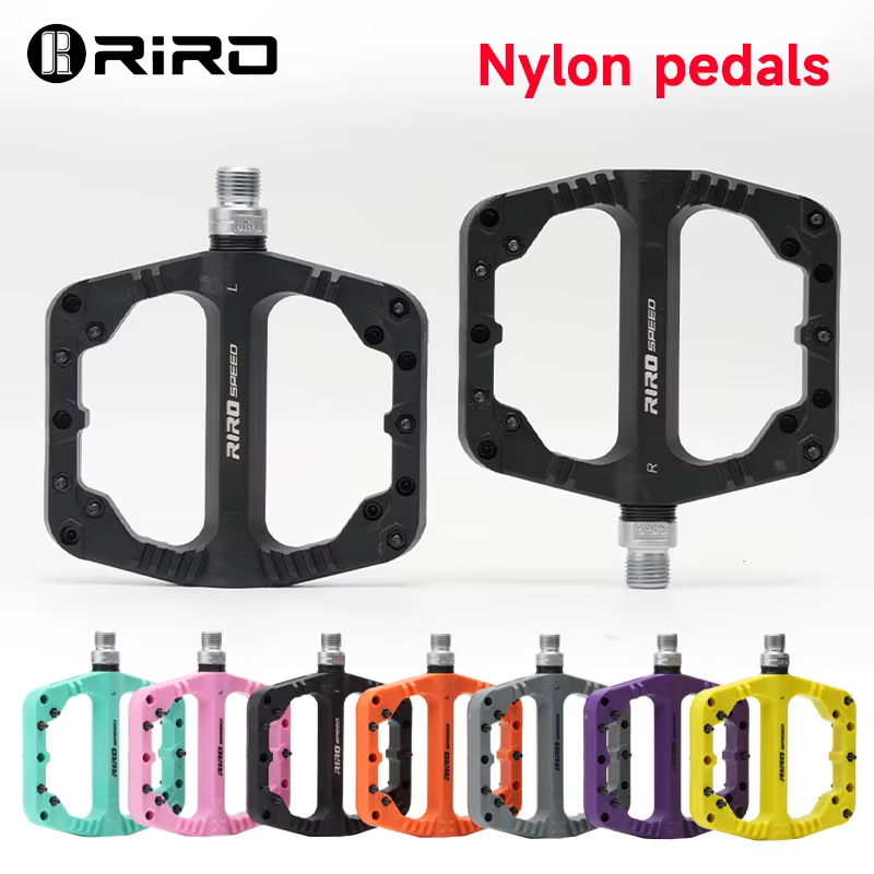Pédales de vélo en nylon RIRO ultralégères avec roulements scellés DU pour VTT