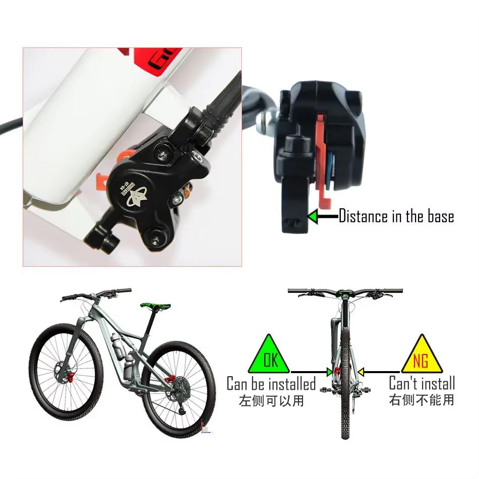 Goodtaste GT03N freins hydrauliques à disque gauche pour vélo électrique de montagne mise hors tension Xod Long Tube d'huile 2100 160 140 levier pince poignée de frein