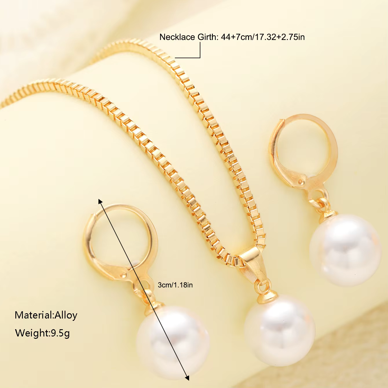 Ensemble de bijoux en perles pour femmes, boucles d'oreilles pendantes, pendentif, collier, Simple, délicat, tenue quotidienne, accessoires de fête