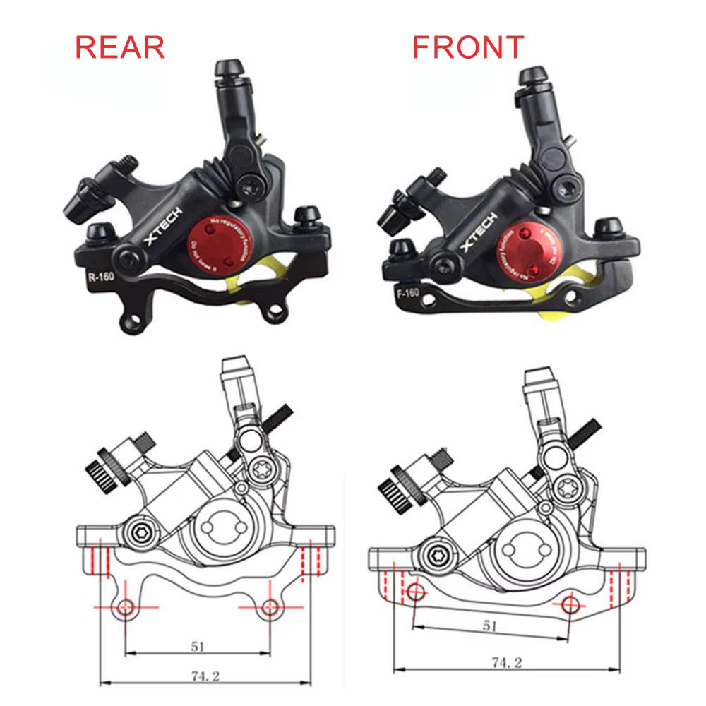 ZOOM HB-100 XTECH vtt Kit de frein à disque hydraulique pour montagne/vélo pliant électrique pinces avant arrière ​ Accessoires de vélo