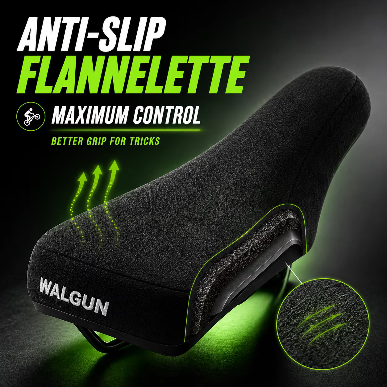 Selle de vélo WALGUN BMX Wheelie antidérapante