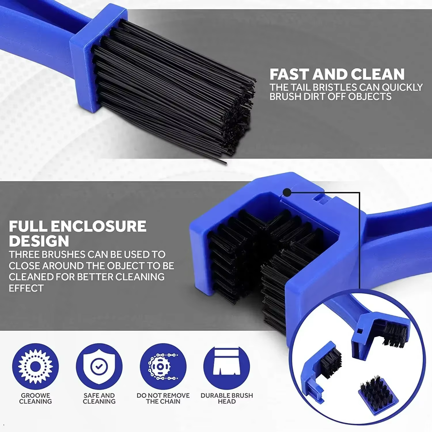 Brosse de nettoyage de chaîne de vélo