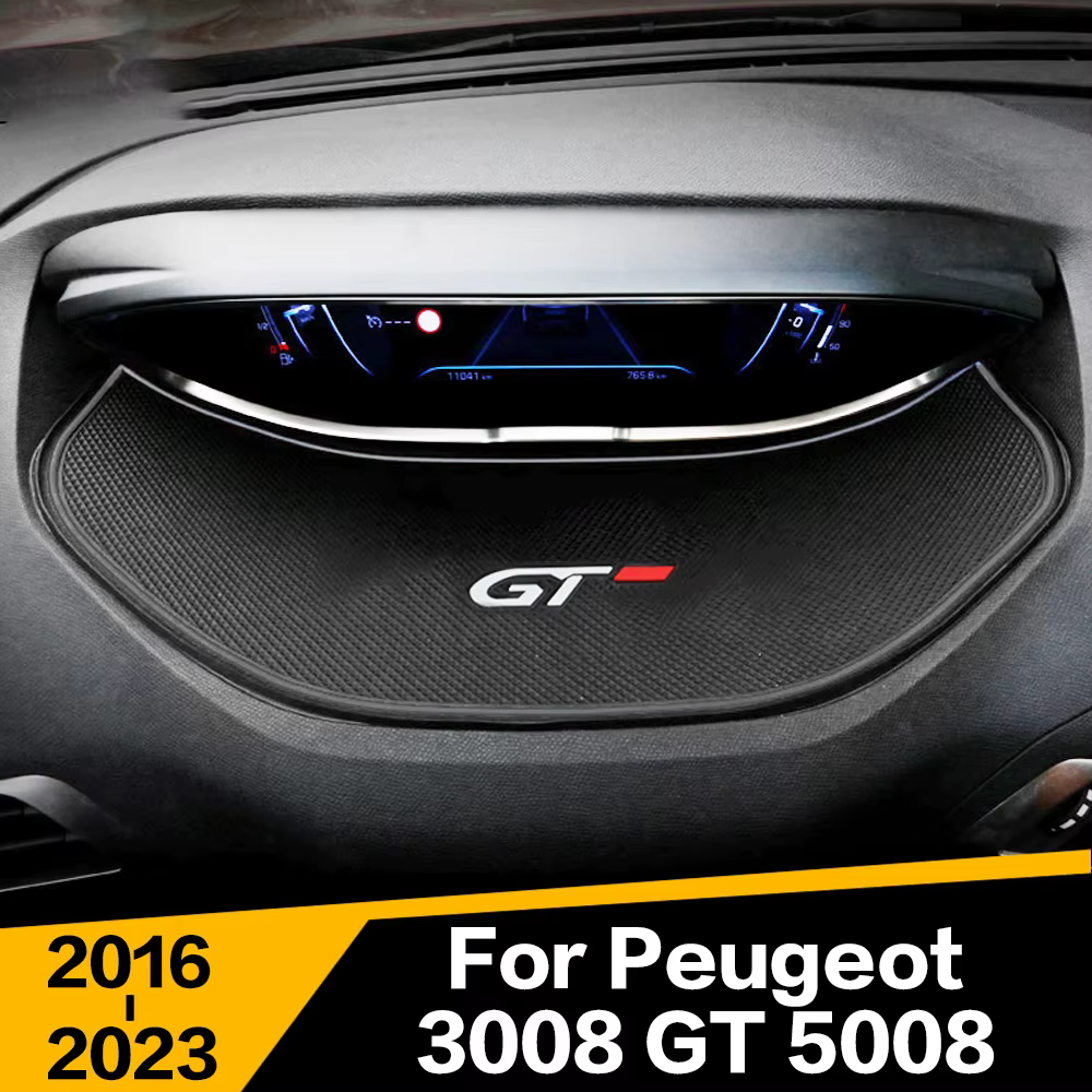 Coussin antidérapant décoratif pour Console d'instruments spéciale réaménagée, accessoires de voiture pour Peugeot 3008 GT 5008 2016 – 2023
