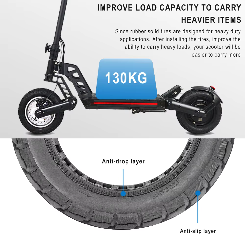 Pneu solide 10 pouces 10x2.75 85/65 – 6.5 pour Scooter électrique Speedway 5 Dualtron 3