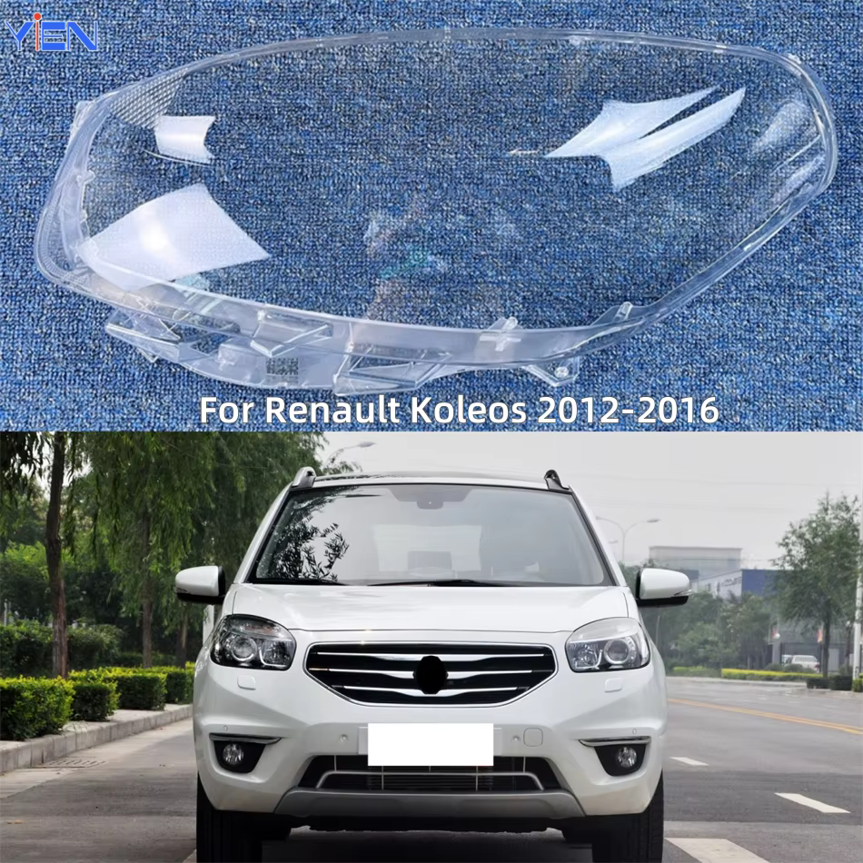 Accessoires pour Renault Koleos 2012 2013 2014 2015 2016, paupières de phare en polycarbonate haute brillance, entièrement transparentes