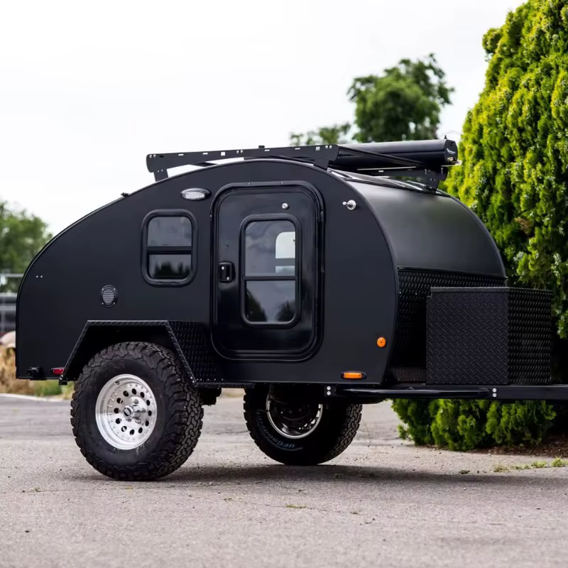 Remorque de camping-car tout-terrain personnalisable en aluminium avec frein électrique