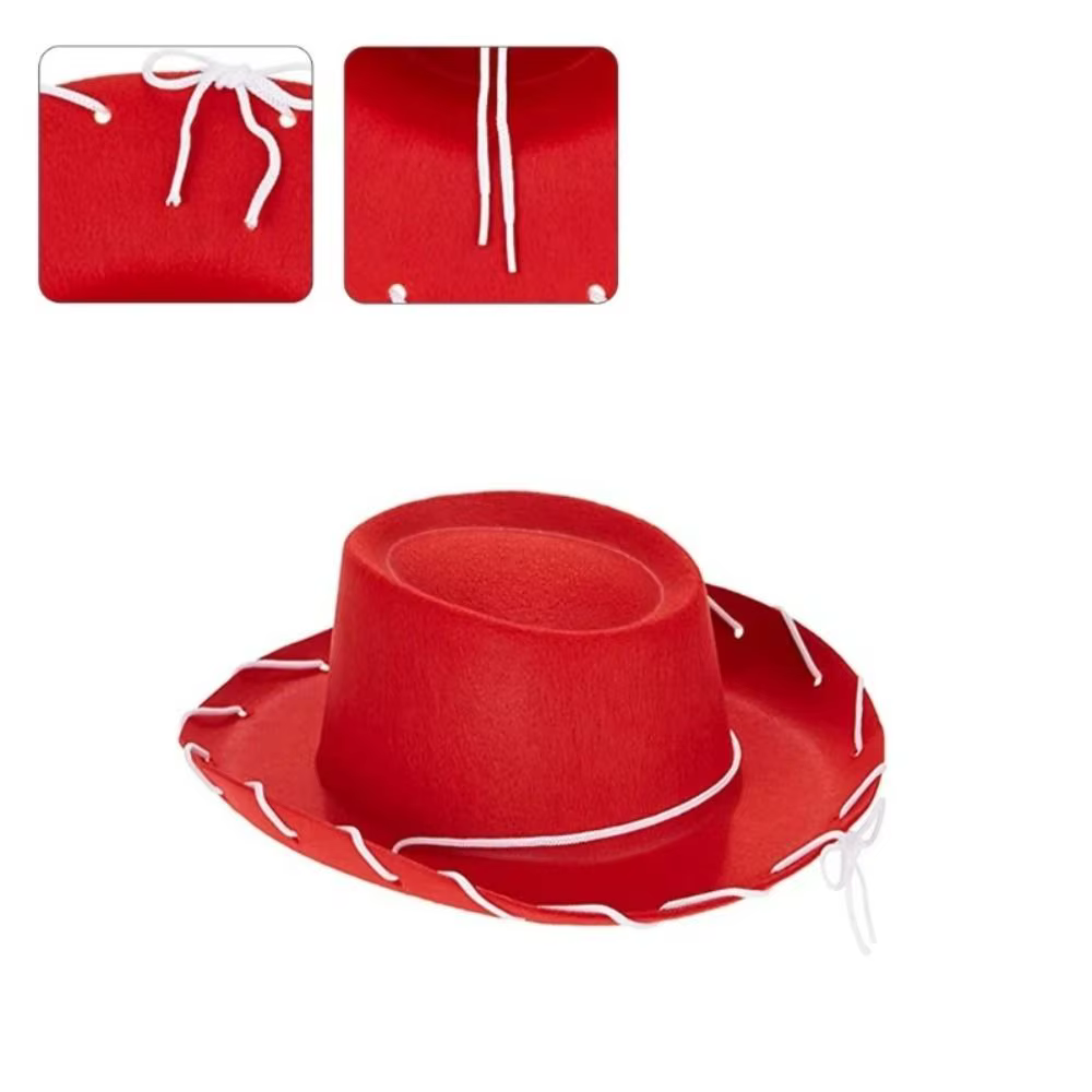 Chapeau de cowboy amusant, accessoire de cosplay, chapeau de princesse en feutre réglable, accessoire de déguisement, chapeau de cowgirl pour femme