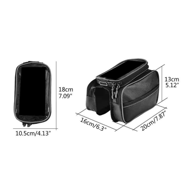 Pochette pour Tube supérieur vélo, sacoche support vélo avec écrans tactiles