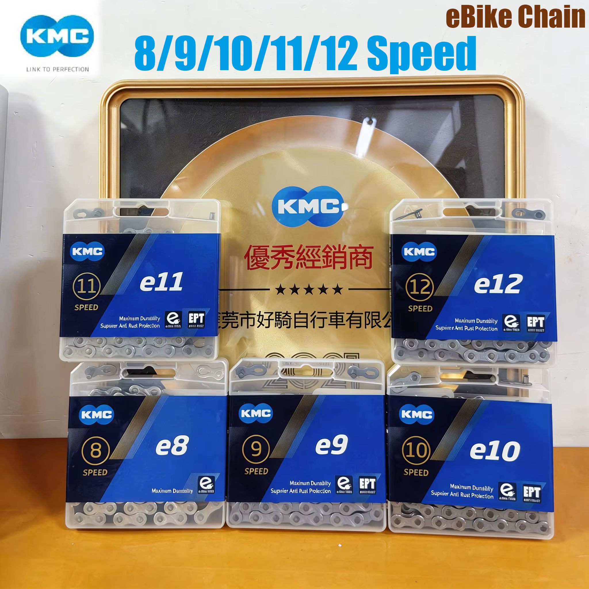 Chaînes de vélo électrique KMC eBike e8 e9 e10 e11 e12