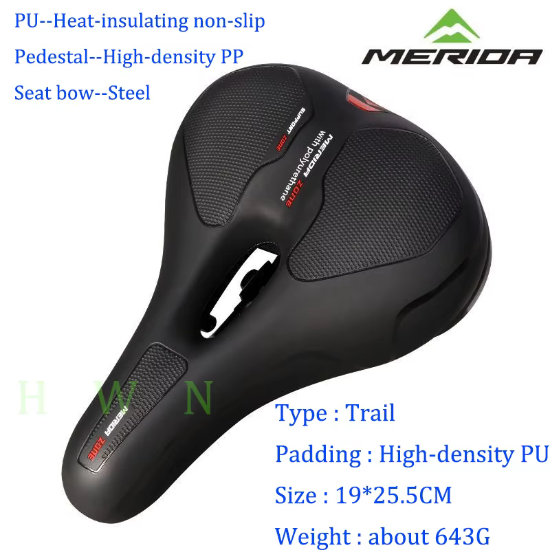 Selle de vélo respirante en cuir PU épaissi