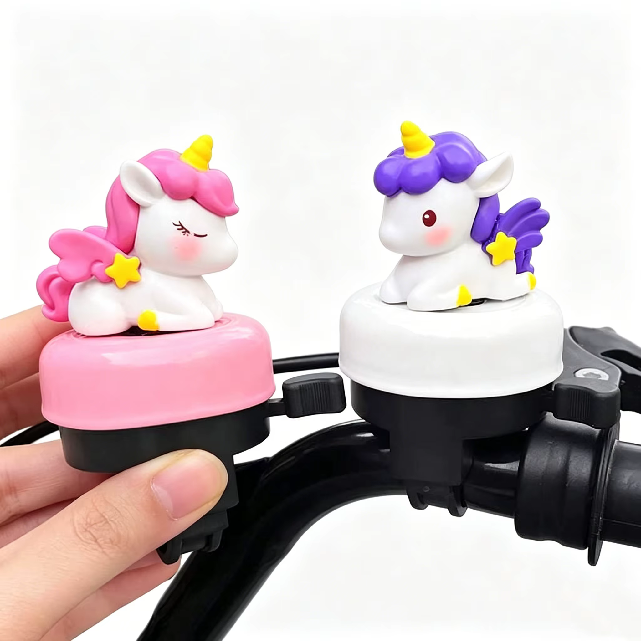 Sonnette de vélo licorne de dessin animé mignonne