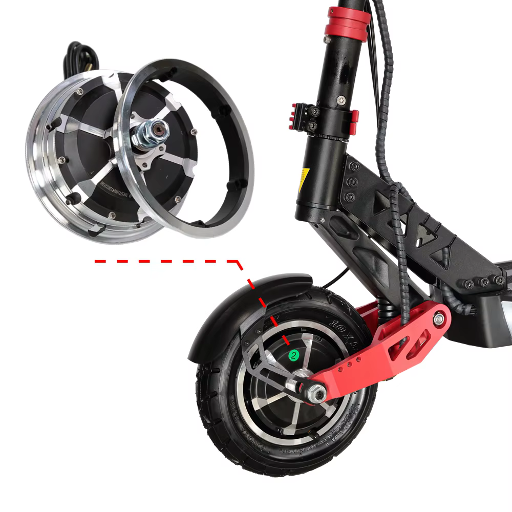 VDM Moteur de 10 pouces avec poignées Anneau de moyeu amovible pour VDM-10 APOLLO GBathroom ST E-GLIDE MACH 10 SPEEDUAL LITE Scooter électrique avant et arrière