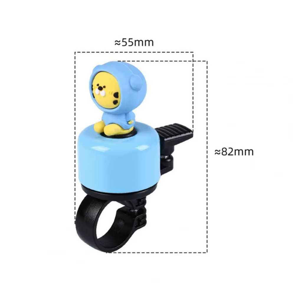 Mini cloche de vélo pliante avec motif animal de dessin animé