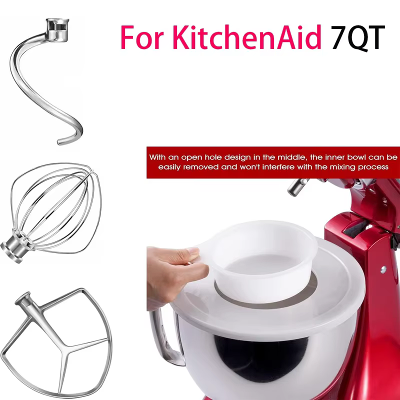 Accessoires de pièces de fixation auxiliaires pour mélangeur sur socle, palette auxiliaire pour Kitchenaid, 7 pintes