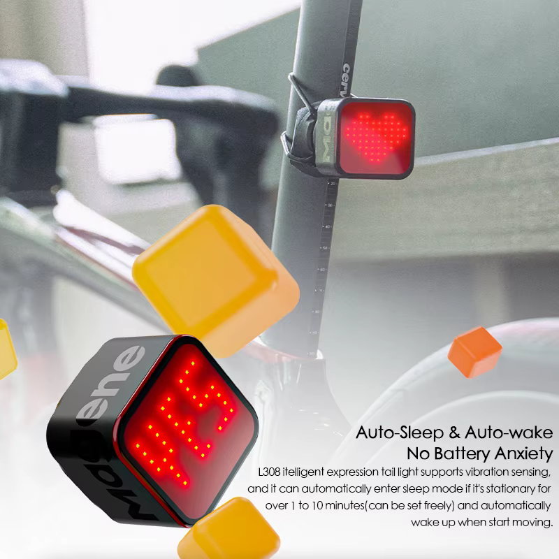 Feu arrière intelligent pour vélo avec contrôle par application