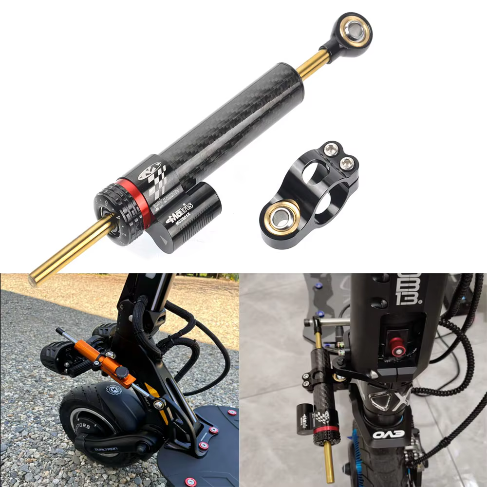 Amortisseur de direction directionnel pour trottinettes électriques AUSOM DT2 PRO & KUGOO F3 PRO MAX 52V à double moteur – Stabilisateur de conduite