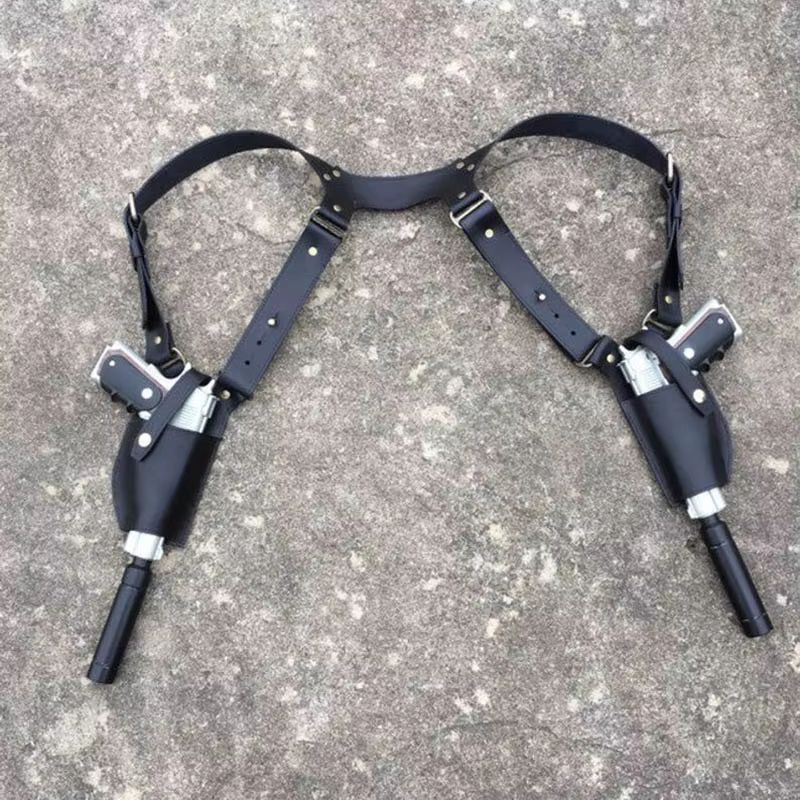 Étui en cuir PU pour double odorSteampunk initié, porte-odor, sac SFP, Hitman Agent 47, 7.5 ate, accessoires de costume de cosplay de cow-boy