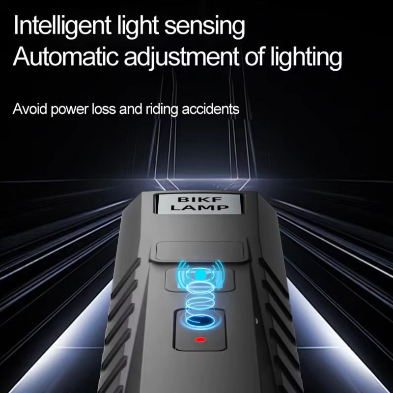 Lumière de vélo rechargeable par USB - Phare à détection automatique